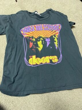 Daydreamer Black Graphic Tee with Purple, Yellow and Red Print